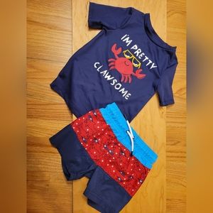 Toddler swim suit 2T short sleeve